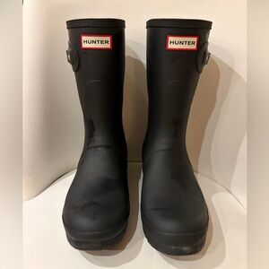 Hunter Black Ladies Rain Boots